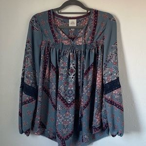 Knox Rose Printed Blue blouse